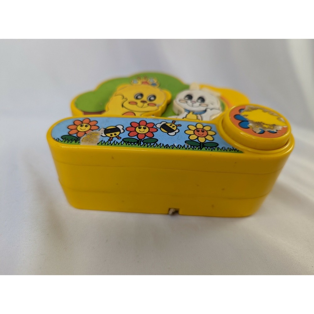Sankyo Music Box Rabbit Toys Pull String 1987 Works - Picture 8 of 10